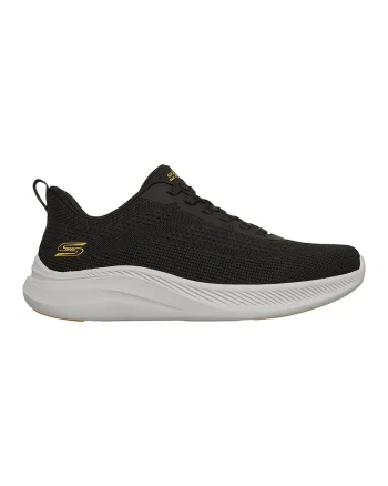 Pantofi sport low-cut tricotati BOBS MODA Flex, Negru/Alb murdar