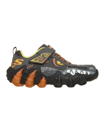 Pantofi sport Skech O Saurus Lights de piele ecologica cu model grafic