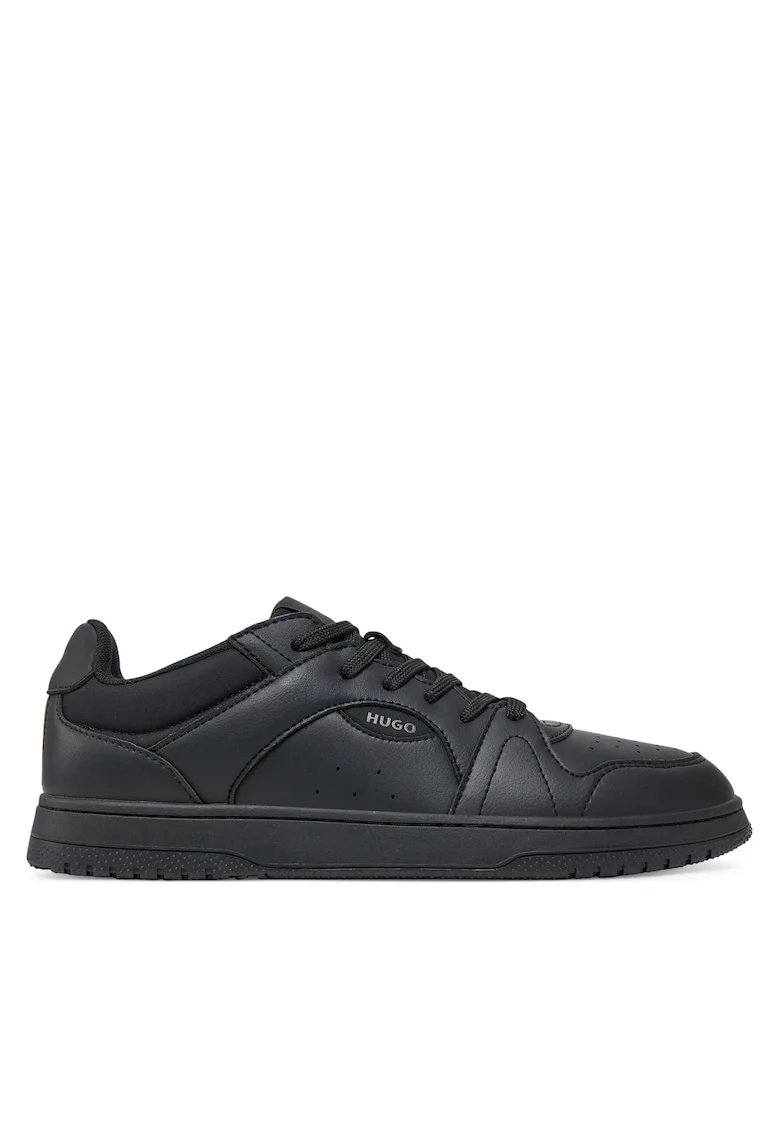 Tenisi barbati  model Black 001, piele ecologica, culoare negru,