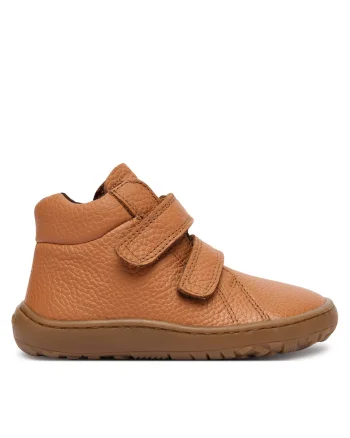 Ghete baieti,  piele naturala, maro cognac