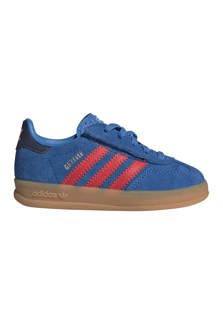 Pantofi sport din piele intoarsa Gazelle Indoor, Rosu/Albastru royal