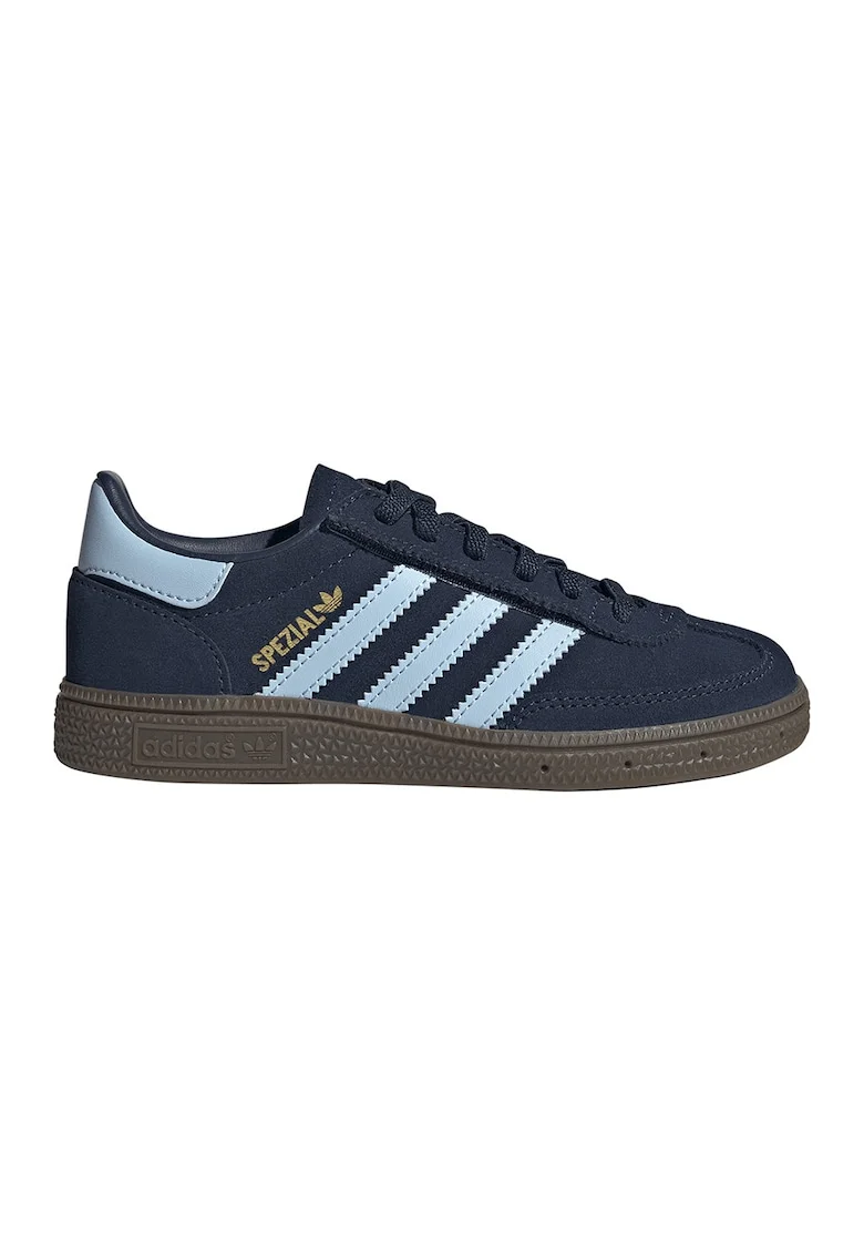 Pantofi sport Handball Spezial din piele intoarsa si piele, Albastru deschis/Bleumarin
