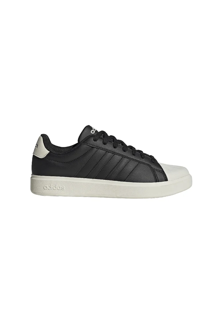 Pantofi sport din piele ecologica Streettalk, Alb fildes/Negru