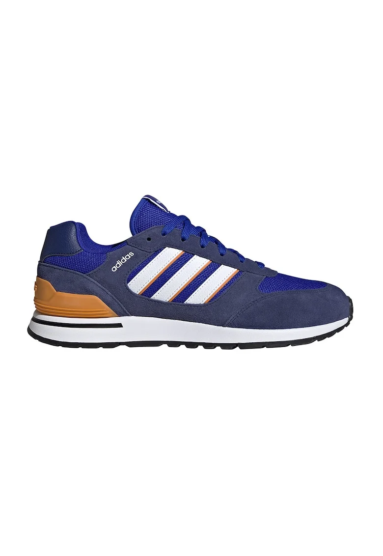 Pantofi sport Run 80s 'cu insertii de piele intoarsa, Albastru inchis/Maro camel/Alb optic