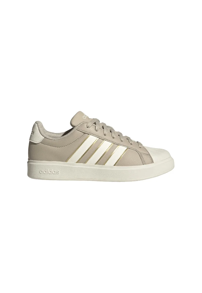 Pantofi sport Streettalk din piele ecologica, Alb fildes/Maro camel