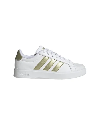 Pantofi sport Streettalk din piele ecologica, Alb/Auriu