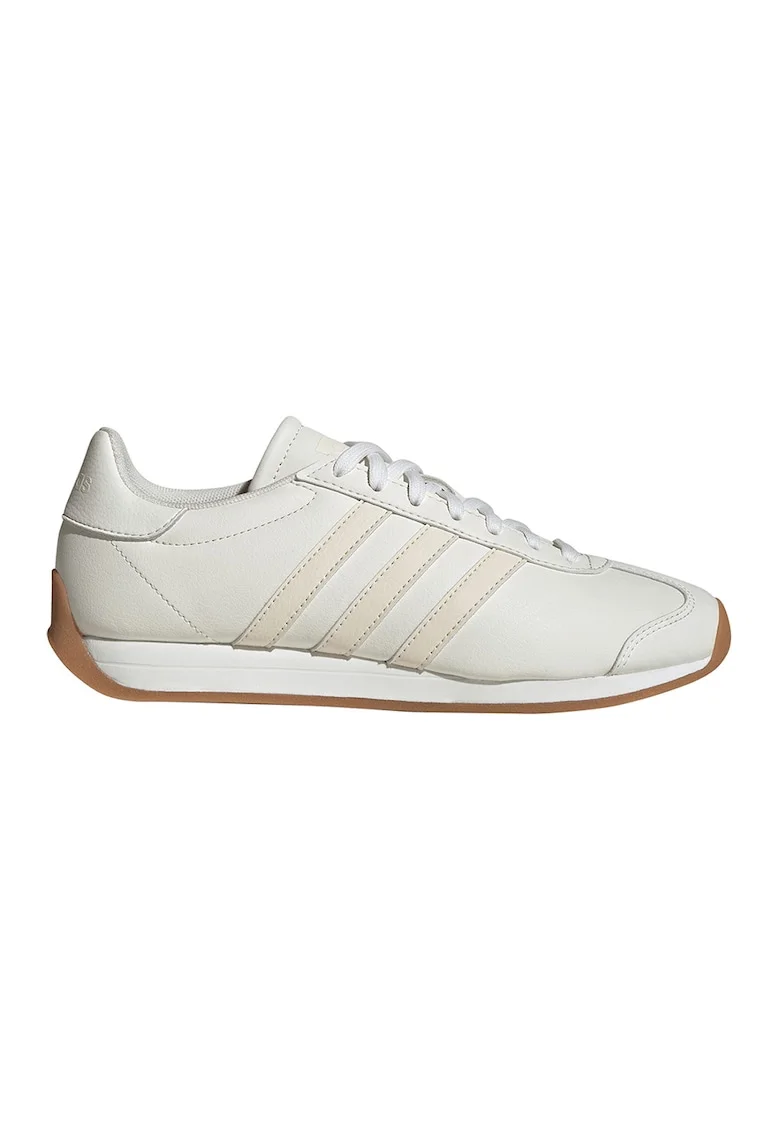 Pantofi sport Runvista din piele ecologica cu logo lateral, Alb murdar