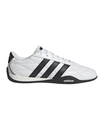 Pantofi sport low-cut din piele cu garnituri din piele ecologica Adipista, Negru/Alb optic/Alb murdar