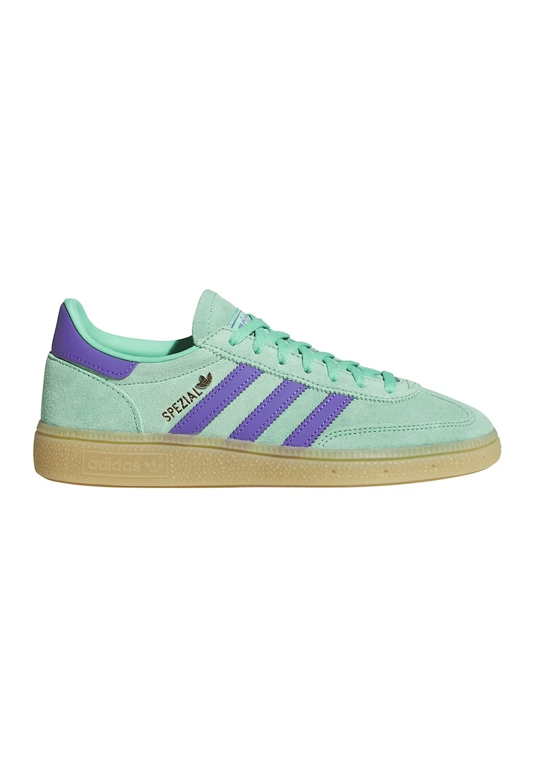 Pantofi sport low-cut din piele intoarsa Spezial, Violet/Verde menta