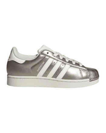 Pantofi sport Superstar II din piele, Alb/Argintiu