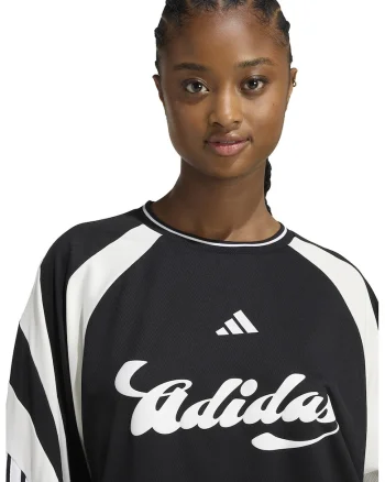 Bluza lejera cu imprimeu logo, Alb/Negru