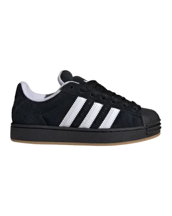 Pantofi sport Superstar de piele intoarsa cu benzi logo contrastante, Negru