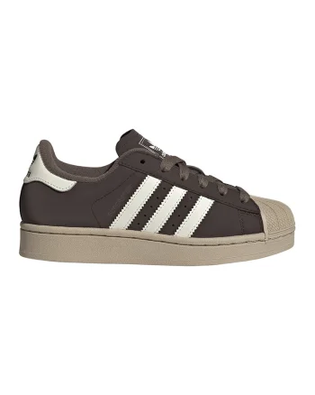 Pantofi sport low-cut Superstar II de piele, Alb/Maro