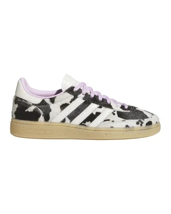 Pantofi sport Spezial cu model piele de vaca, pentru handbal, Alb/Negru