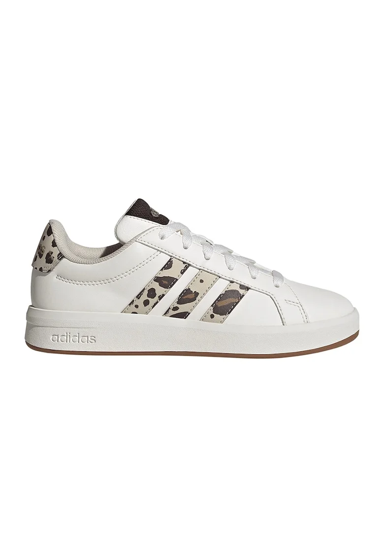 Pantofi sport low-cut Grand Court 3.0 din piele ecologica, Alb/Maro