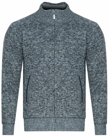 Pulover barbatesc,  S8626, gri, bumbac poliester