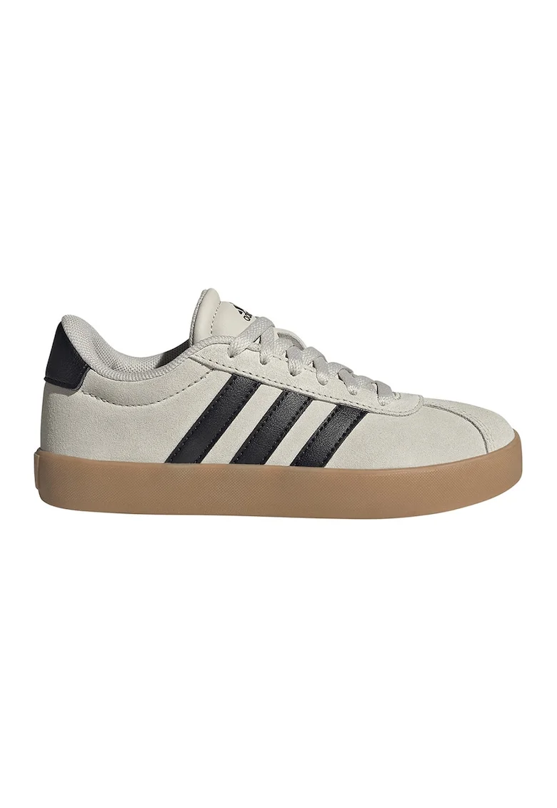 Pantofi sport VL Court 3.0 de piele intoarsa, Negru/Gri deschis