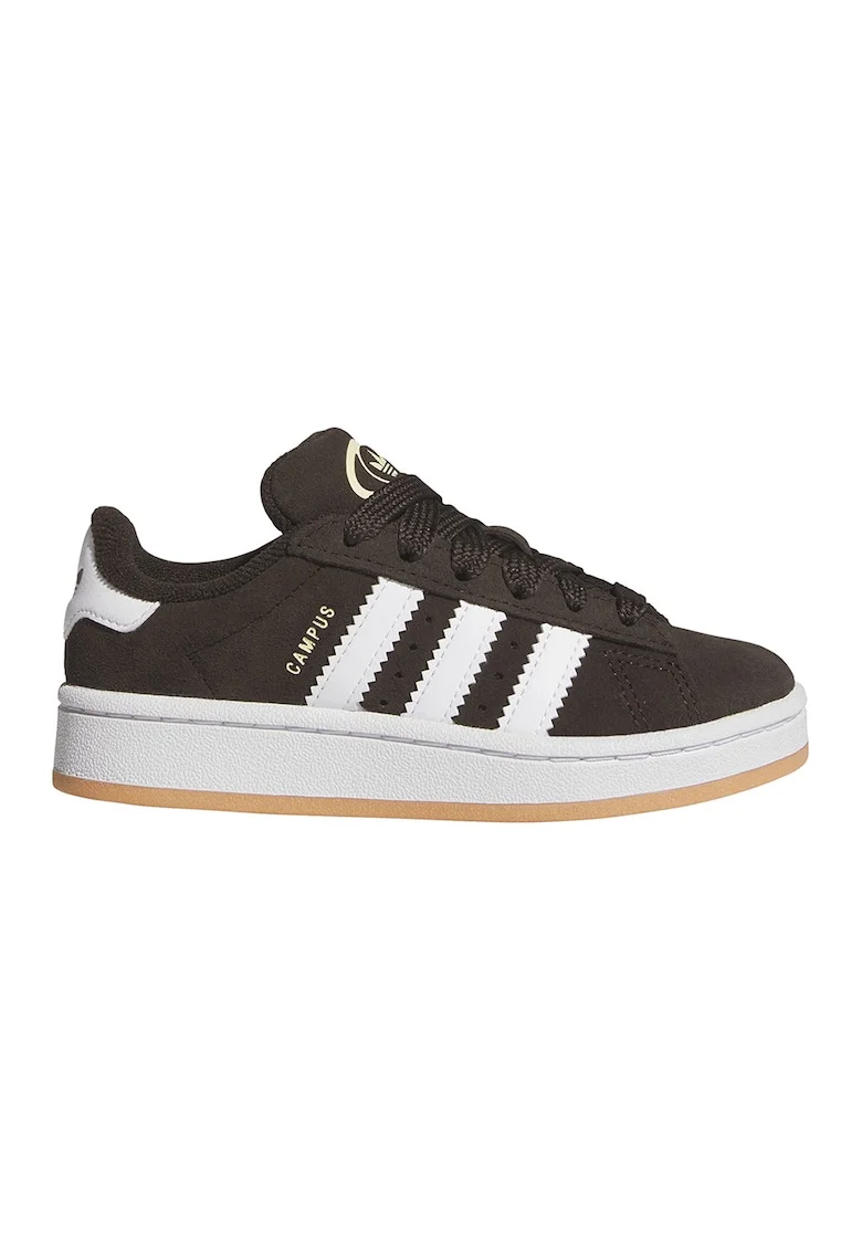Pantofi sport Campus 00s din piele intoarsa, Maro inchis/Alb optic