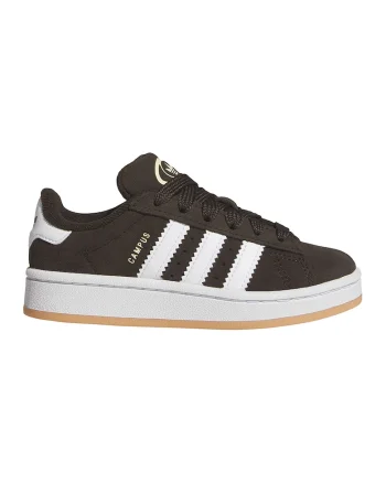 Pantofi sport Campus 00s din piele intoarsa, Maro inchis/Alb optic