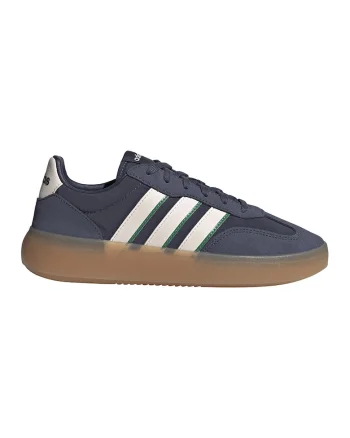 Pantofi sport Barreda Decode cu garnituri din piele intoarsa, Alb murdar/Verde feriga/Bleumarin