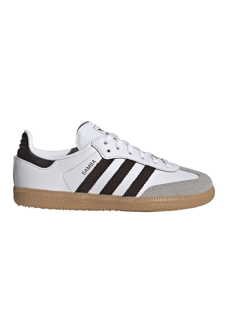 Pantofi sport Samba OG din piele cu garnituri din piele intoarsa, Maro taupe deschis/Alb optic/Caramel