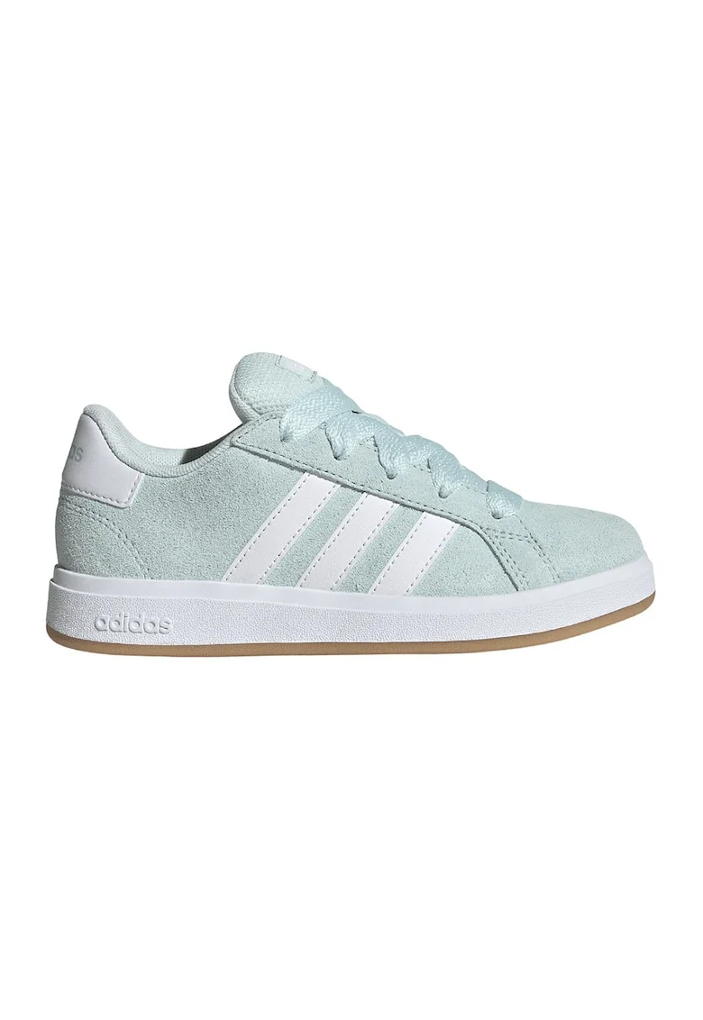 Pantofi sport Grand Court 00s din piele intoarsa, Alb/Verde pal