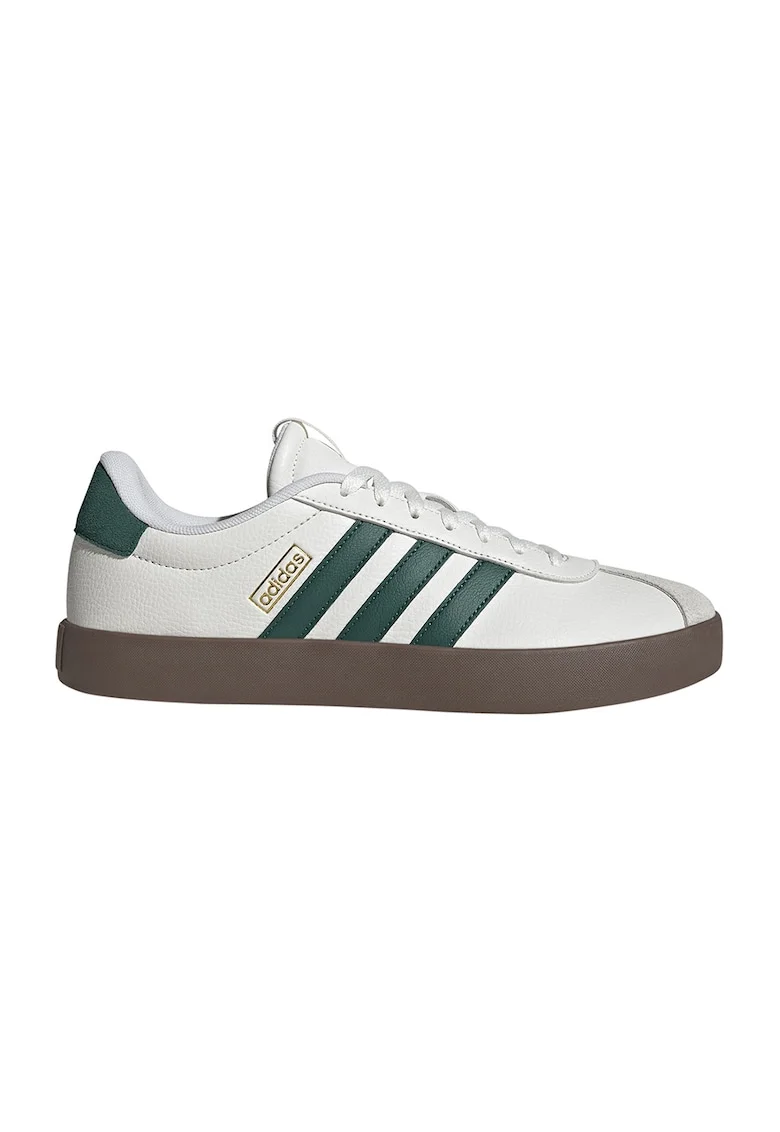 Pantofi sport VL Court 3.0 de piele, Alb fildes/Verde inchis
