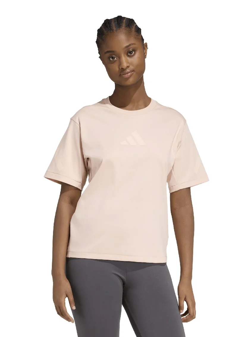 Tricou de bumbac cu imprimeu logo Z.N.E., Piersica