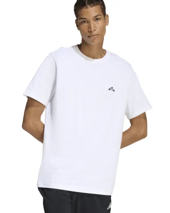 Tricou de bumbac cu detaliu grafic, Alb