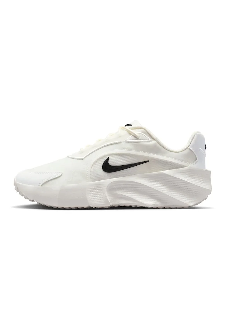 Pantofi sport Aura Edge din material textil cu insertii din piele ecologica, Alb