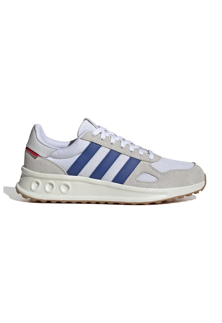 Pantofi sport Run 84 cu insertii de piele intoarsa, Alb/Gri deschis