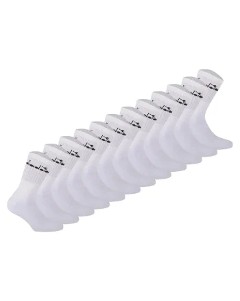 Set de sosete unisex cu logo - 12 perechi, Alb