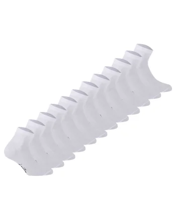 Set de sosete scurte unisex - 12 perechi, Alb