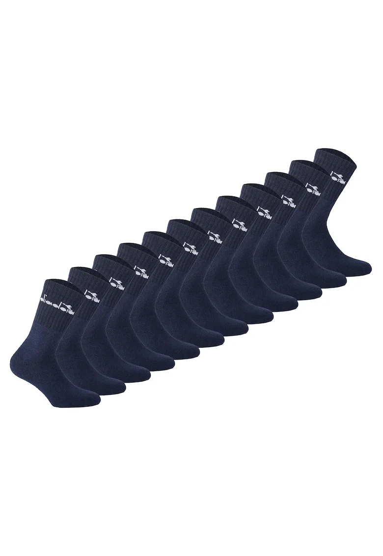 Set de sosete unisex cu logo - 12 perechi, Albastru inchis