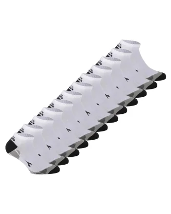 Set de sosete pana la glezna unisex - 12 perechi, Alb