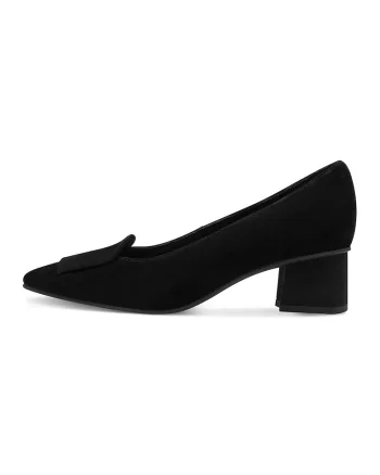 Pantofi din piele intoarsa cu varf ascutit, Negru