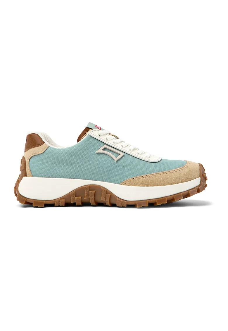 Pantofi sport Drift Trail cu detalii de piele intoarsa, Albastru aquamarin/Maro camel