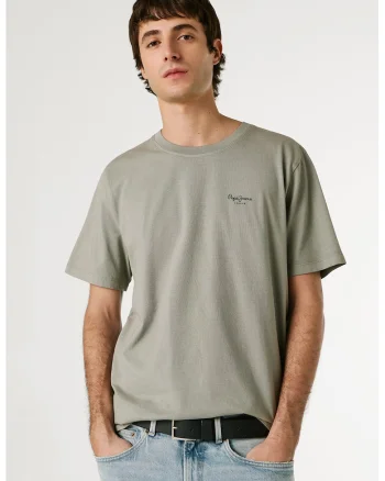 Tricou din bumbac cu logo discret Jacko, Grej