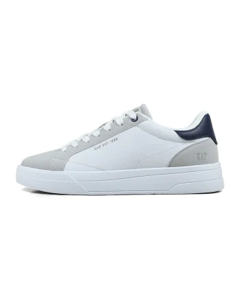 Pantofi sport low-cut cu sireturi, Alb/Gri deschis
