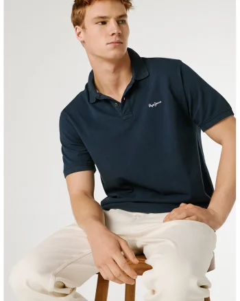 Tricou polo din bumbac cu logo Oscar, Albastru ultramarin