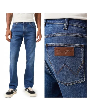 Blugi Barbati,  Greensboro, Straight Fit, Talie Medie, 5 Buzunare, Fermoar, Lungi, Bumbac, W30-L34 US, Albastru