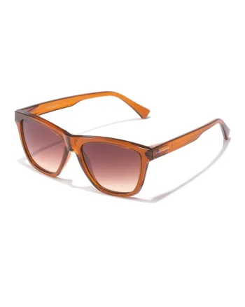 Ochelari de soare patrati unisex cu lentile in degrade, Maro scortisoara