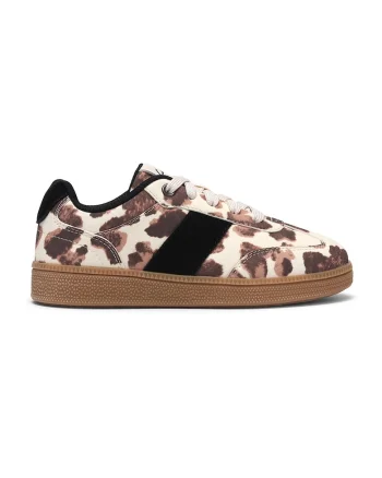 Pantofi sport de piele intoarsa Cypress, Alb fildes/Maro
