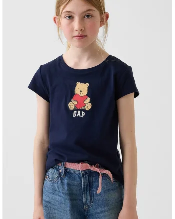 Tricou din bumbac cu imprimeu logo, Albastru ultramarin