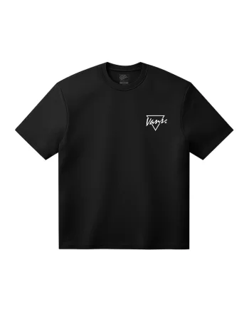 Tricou din bumbac Palm Drive, Negru/Portocaliu