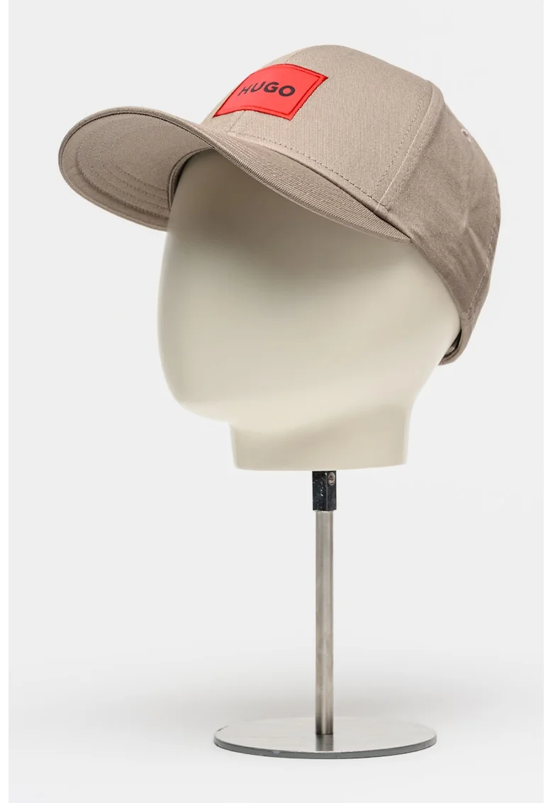 Sapca din bumbac cu aplicatie logo Men-X, Maro taupe