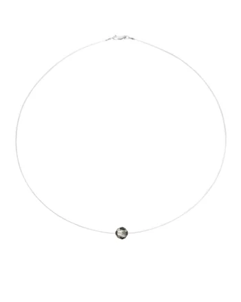 Colier fir transparent cu Cristal Preciosa Black Diamond