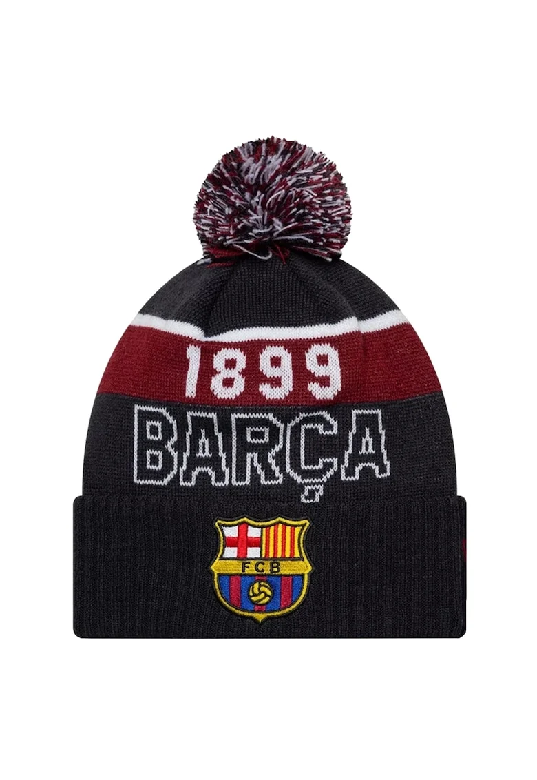 Caciula barbati,  FC Barcelona, acril, albastru marin,