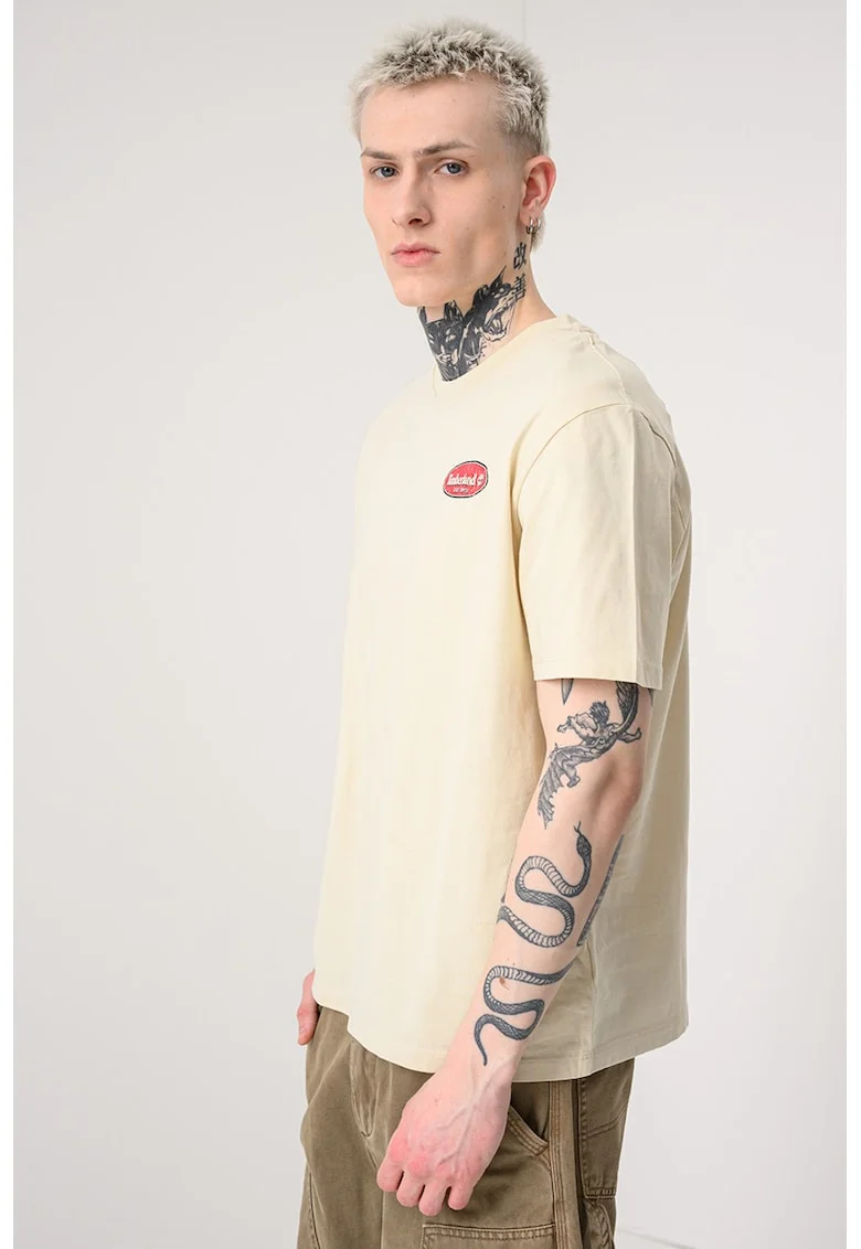 Tricou din bumbac Gas Station, Rosu/Bej