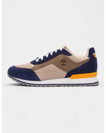 Pantofi sport Scout din material textil si piele intoarsa, Bej inchis/Bleumarin